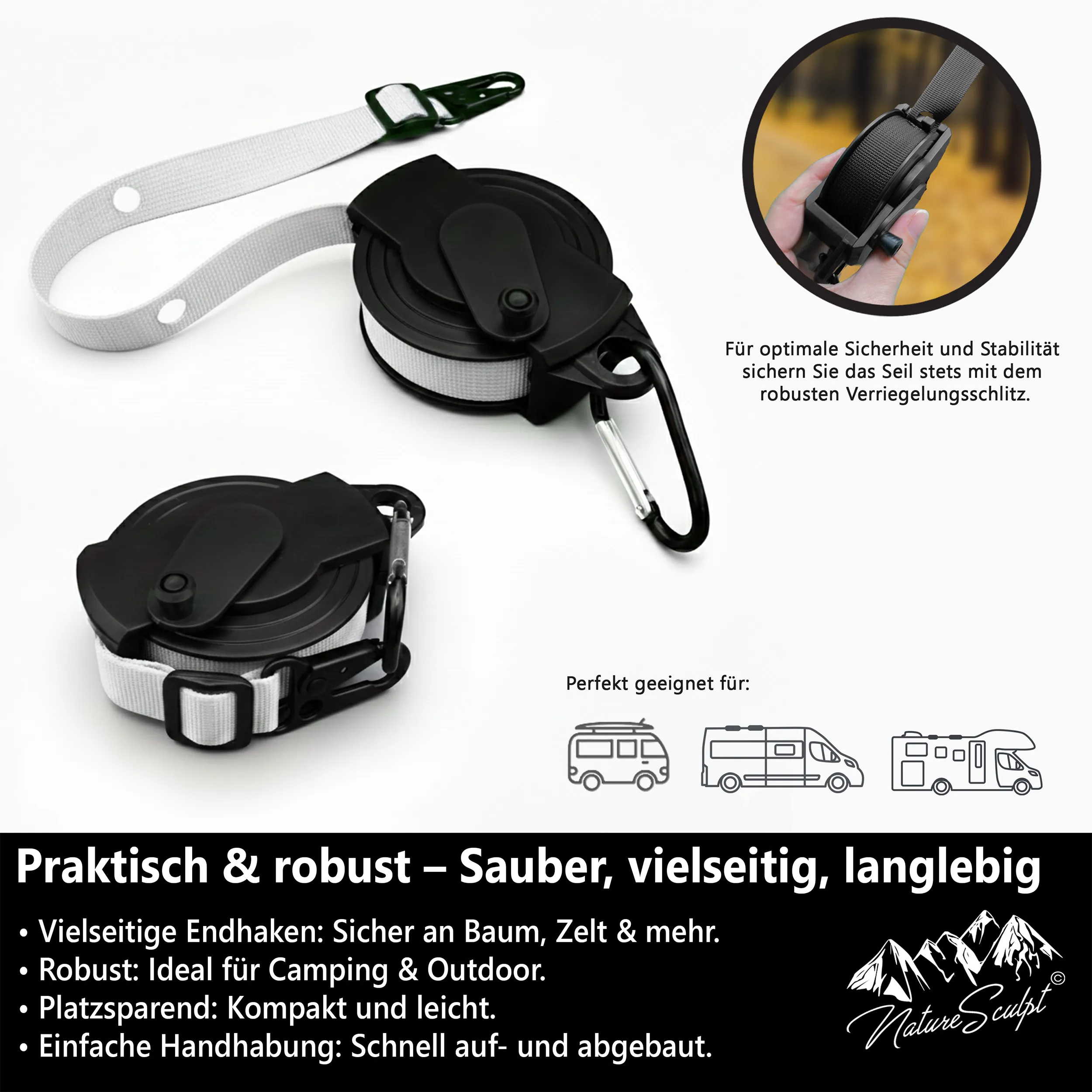 Camping Wäscheleine CampLinePro 1.0 – Bild 4